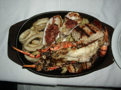 Seafood platter with lobster, crab etc