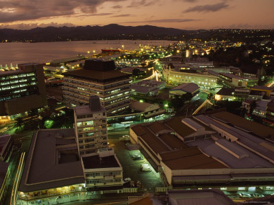 The Fiji capital, Suva at night.