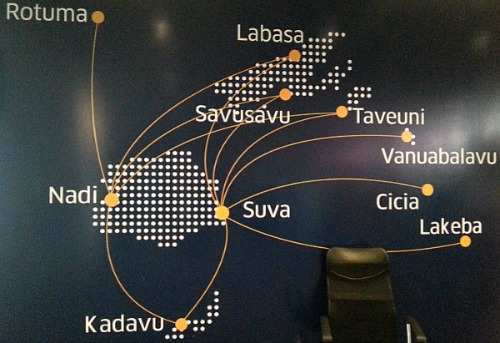 Fiji map at Nadi airport Fiji