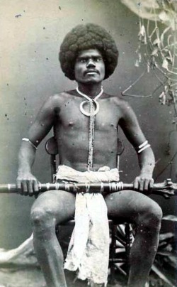 Fijian warrior from the Viti Levu highlands