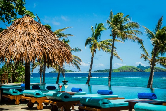 Poolside at Tokoriki Island Resort in Fiji