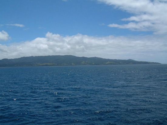 View from a ferry of Vanua Levu Fiji