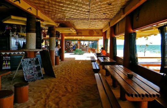 Dining and bar area at Beachcomber Island Fiji