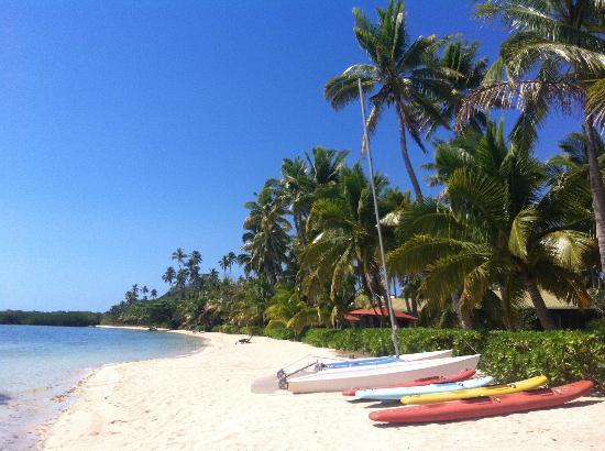 Beach at Nukubati Island Resort  Fiji