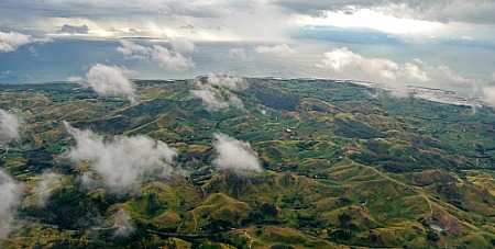 Aerial view of Viti Levu, near Nadi, Fiji
