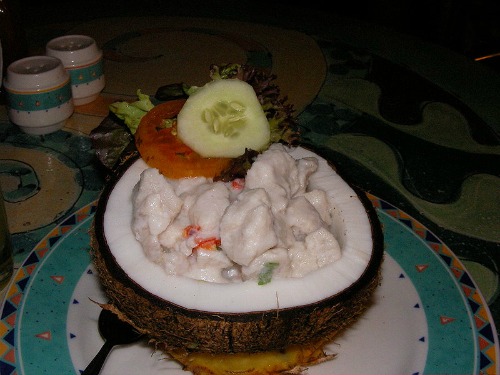 fiji food, a kokoda dish