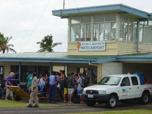 Matei airport in Fiji on the island of Taveuni