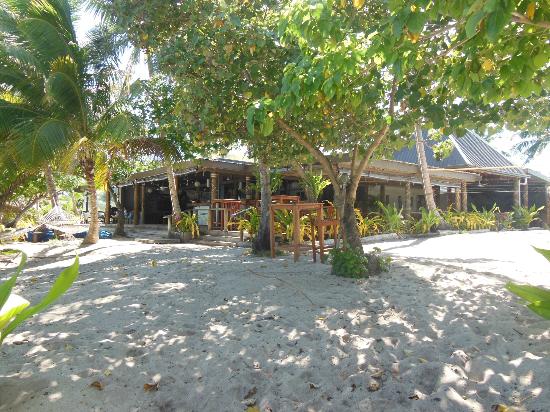 Blue Lagoon Beach Resort's dining bure and bar in Fiji