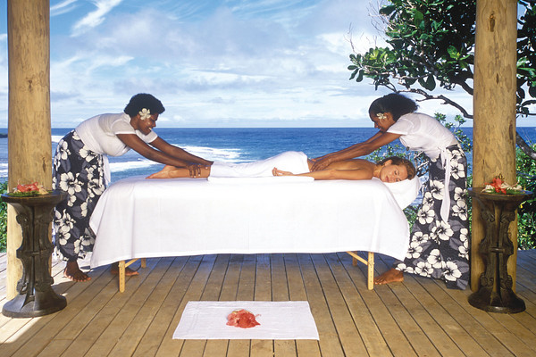 A relaxing massage on a clifftop at Namale Fiji Resort & Spa