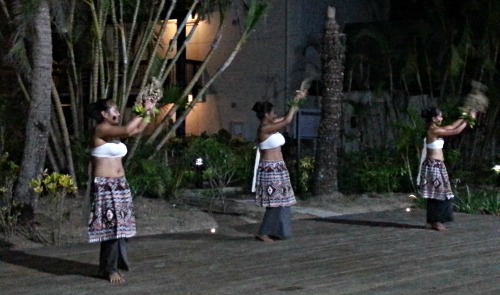 A Fijian dance, called a meke, at our Fiji resort