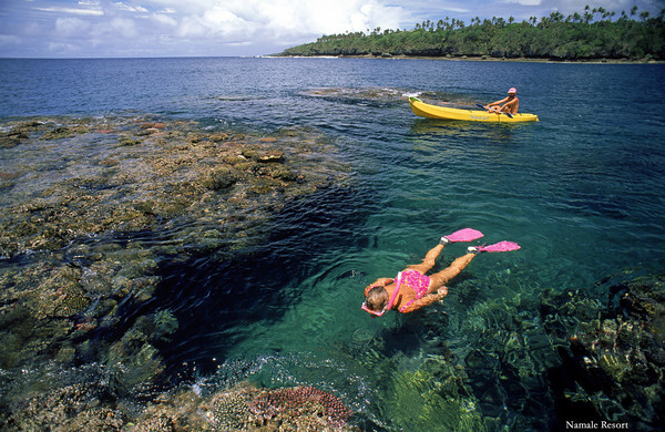 Snorkeling in Fiji off Namale Resort